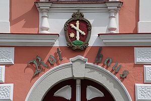 Ybbsitz, Rathaus, seit 1772, Fassade von 1904