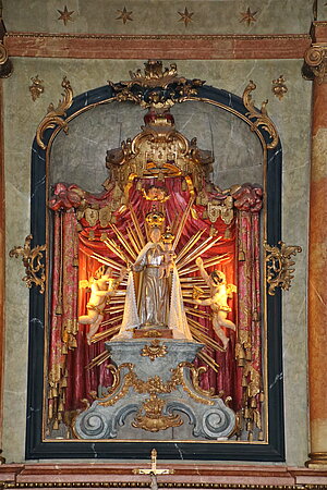 Haslau-Maria Ellend, Pfarr- und Wallfahrtskirche Unsere Liebe Frau, Gnadenbild im Hochaltar, um 1600