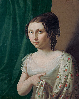 Kupelwieser Porträt der Frau Adler, Öl auf Leinen, 68,6x56 cm, 1817