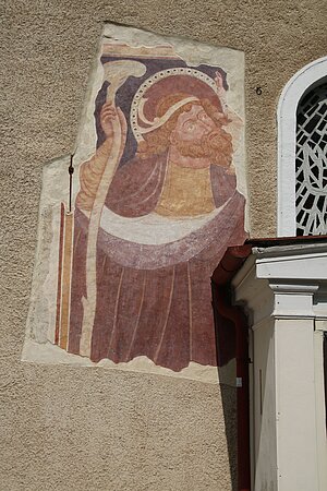 Oberwaltersdorf, Pfarrkirche hl. Jakobus der Ältere, hl. Christophorus, um 1300