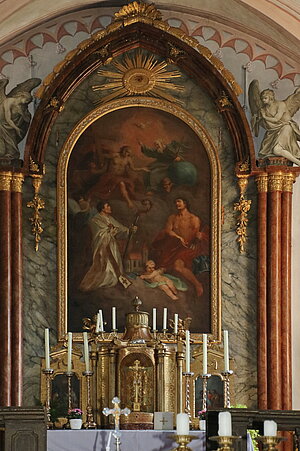 Furth, Pfarrkirche hl. Wolfgang, Hochaltar, Altarbild Leopold Mitterhofer, 1799