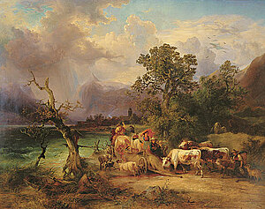 F. Gauermann, Heimkehr der Landleute am Zeller See, 1850