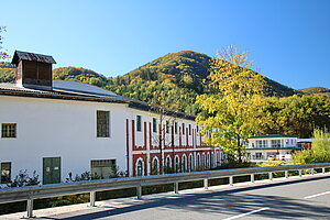 Neubruck, Werkshallen des ehem. Töpperwerkes, um 1891/92, Umbauten im 20. Jh.