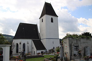 Kasten bei Böheimkirchen, Pfarrkirche hl. Mauritius, im Kern spätgotische Wehrkirche