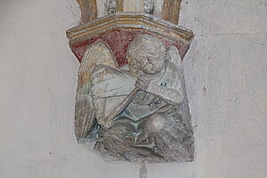 Imbach, ehem. Dominikanerinnenkirche Mariae Geburt, heute Pfarrkirche Katharinenkapelle, um 1345/50, Konsolfigur