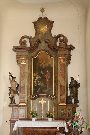 Leobersdorf, Pfarrkirche hl. Martin, Seitenaltar, 4. Viertel 18. Jh.