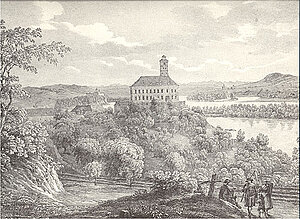 Alt/Kunike, Schloss Schönbühel, Kreidelithografie, 25,6x34,7 cm, 1820-1826, NÖLM