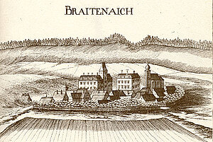 Schloss Breiteneich, Kupferstich von Georg Matthäus Vischer, aus: Topographia Archiducatus Austriae Inferioris Modernae, 1672