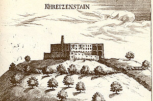 Kreuzenstein, Kupferstich von Georg Matthäus Vischer, aus: Topographia Archiducatus Austriae Inferioris Modernae, 1672