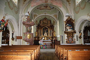 Kürnberg, Pfarrkirche hl. Jakobus d. Ältere, spätbarocke Ausstattung, 1771-1784