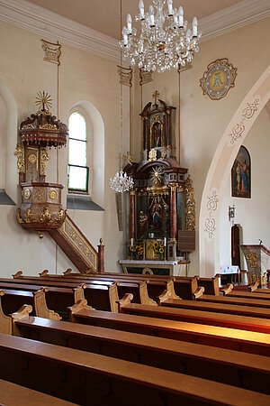 Ottenschlag, Pfarrkirche hl. Jakobus der Ältere, nachbarocke Kanzel