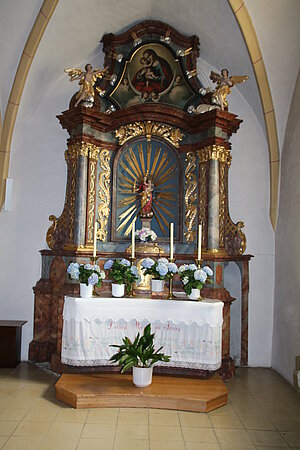 Ruprechtshofen, Pfarrkirche hl. Nikolaus, Seitenaltar, um 1730