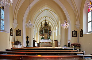 Steinpart, Filial- und Wallfahrtskirche Maria Steinparz, 1857 Baubeginn
