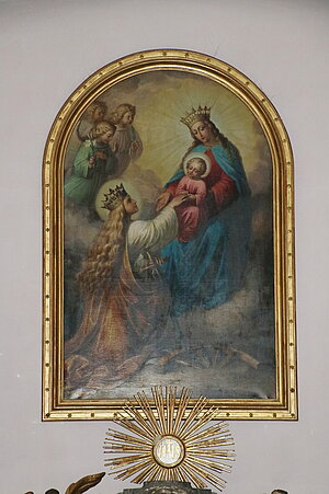 Mitterndorf an der Fischa, Pfarrkirche hl. Katharina, Mystische Vermählung der hl. Katharina, Josef Kastner, 1883