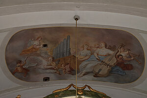 Wösendorf, Pfarrkirche hl. Florian, Deckenfresken, Anton Mayer, 1791, Hl. Cäcilia