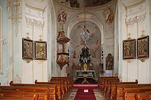 Thenneberg, Filialkirche zum Leidenden Heiland in der Dornau, Kuppelkirche, 1764-66 errichtet