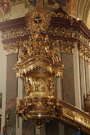 Kanzel von 1726 nach Vorbild der Passauer Domkanzel, Peter Widerin und Matthias Tempe