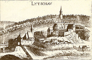 Litschau, Kupferstich von Georg Matthäus Vischer, aus: Topographia Archiducatus Austriae Inferioris Modernae, 1672