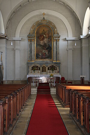 Reichenau, Pfarrkirche hl. Barbara, 1843-46, Blick in den Kirchenraum