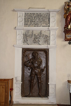 Weitersfeld, Pfarrkirche hl. Martin, Grabmal Erasmus von Schneckenreith, 1541