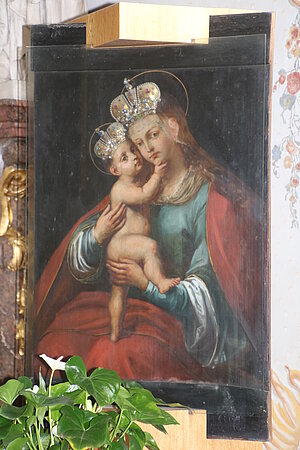 Ernstbrunn, Pfarrkirche hl. Martin, Mariahilf-Bild aus der Holzkapelle "Heylbründl"