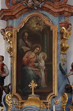 Inzersdorf ob der Traisen, Pfarrkirche hl. Petrus, Seitenaltar, neobarock, um 1900