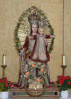 Hafnerberg, Pfarr- und Wallfahrtskirche Unsere Liebe Frau, Marientragefigur