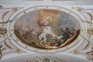 Michelhausen, Pfarrkirche hl. Petrus und Paulus, Freskenausstattung durch Josef von Mölck, 1784 - Bekehrung des Paulus