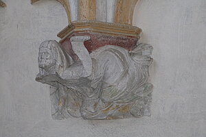 Imbach, ehem. Dominikanerinnenkirche Mariae Geburt, heute Pfarrkirche Katharinenkapelle, um 1345/50, Konsolfigur