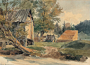 Carl Gauermann, Sägemühle bei Miesenbach, um 1827