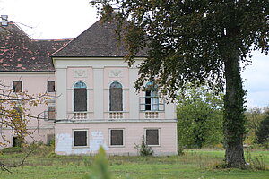Trautmannsdorf an der Leitha, Schloss Trautmannsdorf (Batthyány), 1812-17 Neubau des Schlosses, Joseph Kornhäusel nahestehend