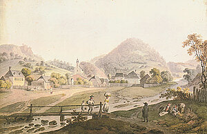 Laurenz Janscha, Altenmarkt an der Triesting, Aquarell, um 1795