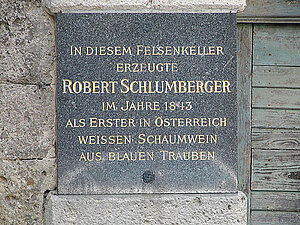 Gedenktafel Robert Schlumberger, Bad Vöslau