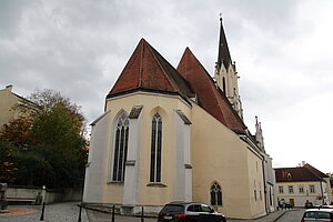 Melk, Pfarrkirche Pfarrkirche Mariä Himmelfahrt, spätgotische Staffelhallenkirche