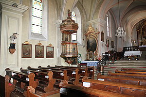 Furth, Pfarrkirche hl. Wolfgang, Kanzel, um 1820