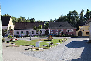 Windigsteig, Blick von der Kirche über den Marktplatz