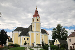 Lichtenau, Pfarrkirche hl. Ägydius, 1755-57 von Josef Koch erbauter Saalbau