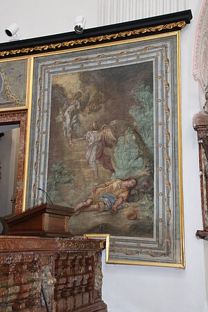 Stift Seitenstetten, Stiftskirche, Tapetenbilder nach Entwürfen von Johann Martin Schmidt, Ausführung: Andreas Rudroff, um 1776