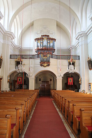 Karlstetten, Pfarrkirche hl. Ulrich, Saalbau, 1741/2-1752/55 unter Maria Theresia von Zinzendorf errichtet