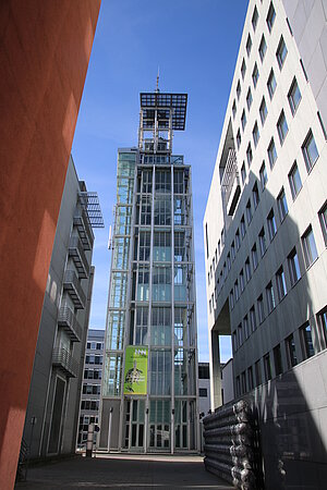 St. Pölten, Regierungsviertel, 1992-97 errichtet, Klangturm