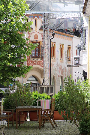 Haag, Blick Richtung Hauptplatz - ehem. Sparkassengebäude