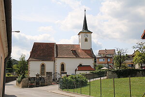Enzesfeld, Filialkirche hl. Katharina, schlichte spätbarocke Saalkirche