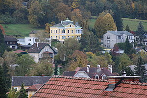 Tullnerbach, Blick über den Markt