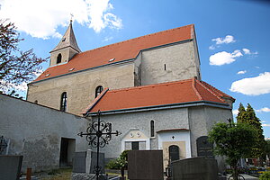 Zwettl, Propsteiberg, ehem. Burg und Pfarrkirche hl. Johannes Evangelist, um 1120