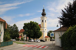 Etsdorf am Kamp, Pfarrkirche hl. Jakobus der Ältere, barocker Saalbau, 1730-33