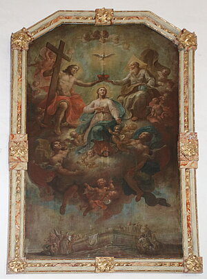 Altpölla, Pfarrkirche Mariae Himmelfahrt, ehem. Hochaltarbild von J: I. Daysinger, 1780