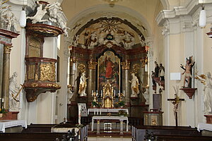 Etsdorf am Kamp, Pfarrkirche hl. Jakobus der Ältere, Hochaltar, um 1770