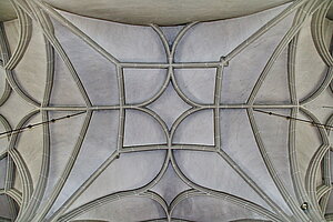 Neustadtl an der Donau, Pfarrkirche hl. Jakobus der Ältere, Gewölbefeld des Langhauses Anfang 16. Jh.