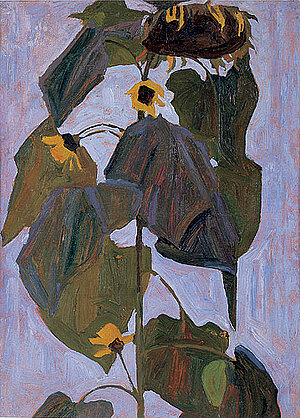 Egon Schiele, Sonnenblumen, 1908