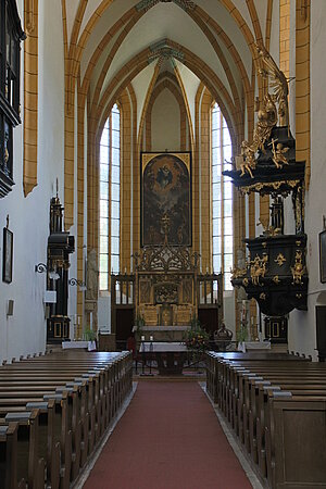 Aggsbach Dorf, ehem. Kartäuserkirche, Blick auf den Hochaltar